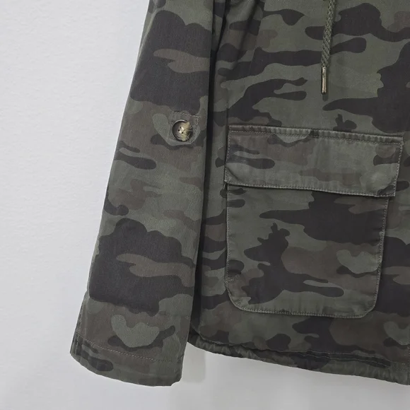 Sanctuary Camo Military Moto Denim Jacket XS - Picture 2 of 6
